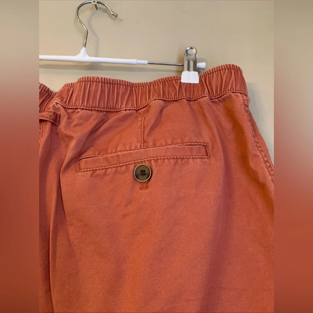 Weatherproof Drawstring Casual Shorts Mens Large Coral Inseam 7.5”
